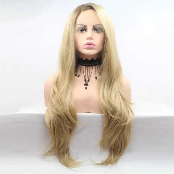 Synthetic lace Front Wigs, Wave, Blonde, S21