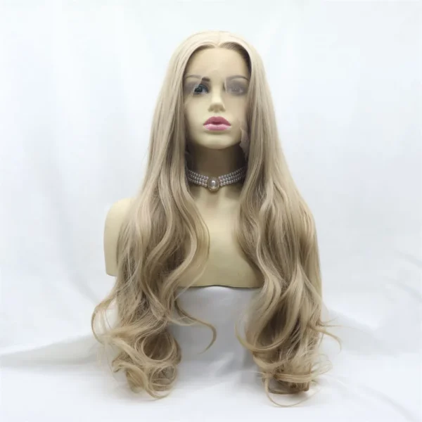 Synthetic lace Front Wigs, Wave, Blonde, S5