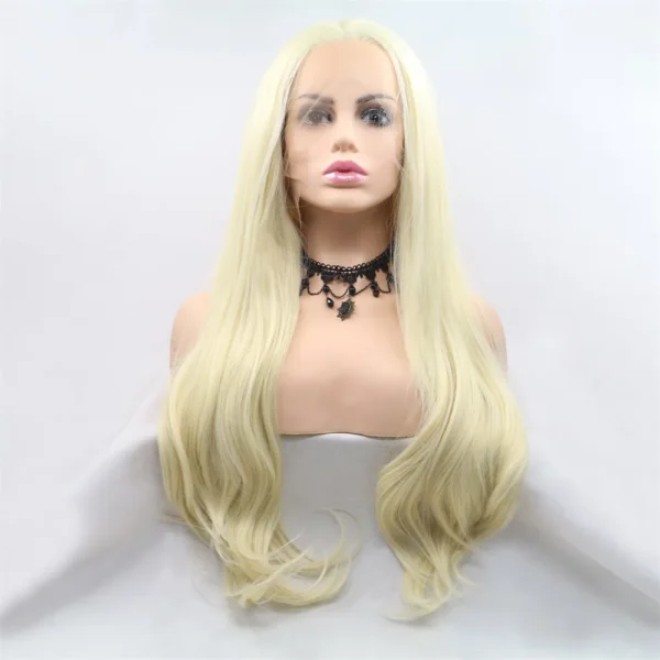 Synthetic lace Front Wigs, Wave, Blonde, S57