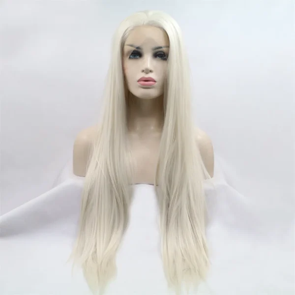 Synthetic lace Front Wigs, Straight, Blonde, S62
