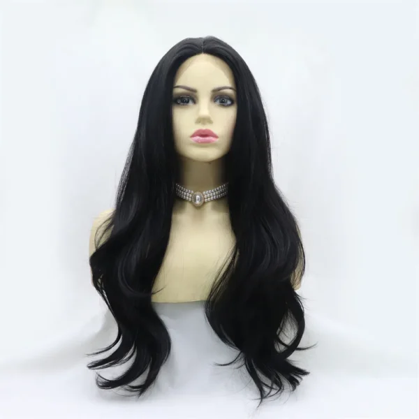 Synthetic lace Front Wigs, Wave, Black, S68