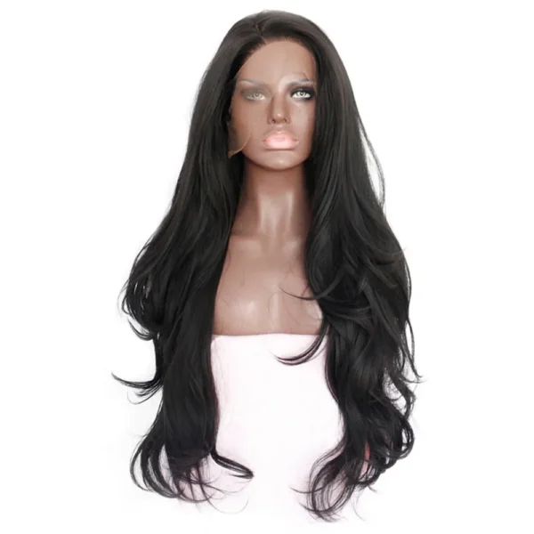 Synthetic lace Front Wigs, Wave, Black, S70