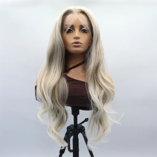 Synthetic lace Front Wigs, Wave, Mix Blonde, S72