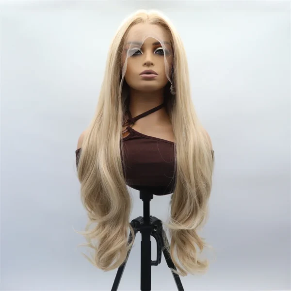 Synthetic lace Front Wigs, Wave, Mix Blonde, S73